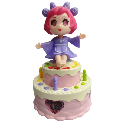 Rotate Cake Girl Electric Toy – Musical Spinning Toy for Kids