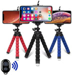 Adjustable Flexible Phone Holder Tripod – 360° Bendable Tripod with Bluetooth Remote for Smartphones