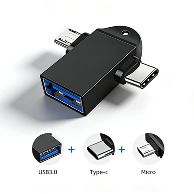 2-in-1 Micro USB & Type-C OTG Adapter – Universal Data Transfer & Charging Connector