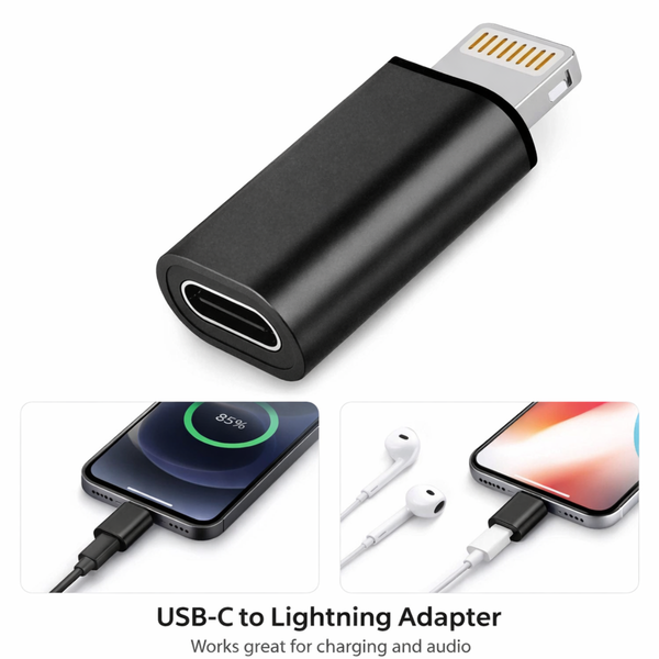 USB-C Female to Lightning Adapter – Fast Charging & Data Sync Connector