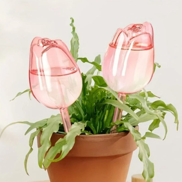 Decorative Tulip Style Self-Watering Plant Spike – Automatic Drip Irrigation for Indoor Plants