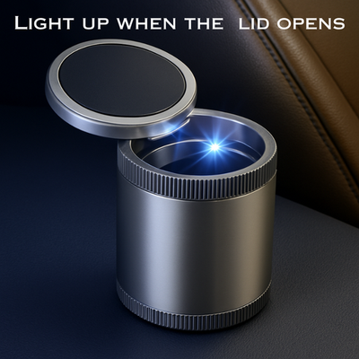 Automatic Ashtray with LED Blue Light – Electric Self-Cleaning Smokeless Ashtray