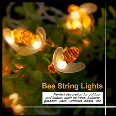 Bee LED String Light – 16 Decorative Fairy Lights for Home & Party Decor
