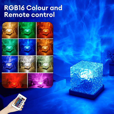 Dynamic Water Ripple Effect Night Light – LED Projector Lamp for Bedroom & Party