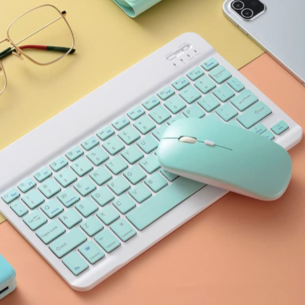 Bluetooth Wireless Keyboard and Mouse – Rechargeable Combo Set for PC, Laptop & Tablet