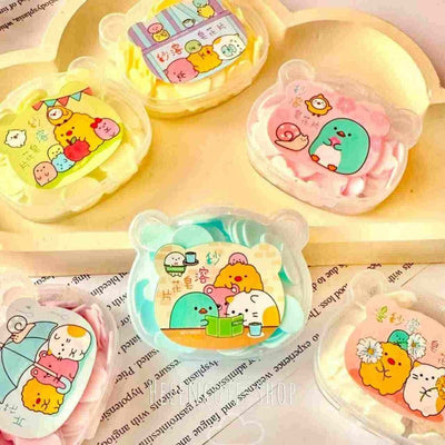 Mini Bear Case Paper Soap – Portable Antibacterial Hand Wash Soap Sheets for Travel