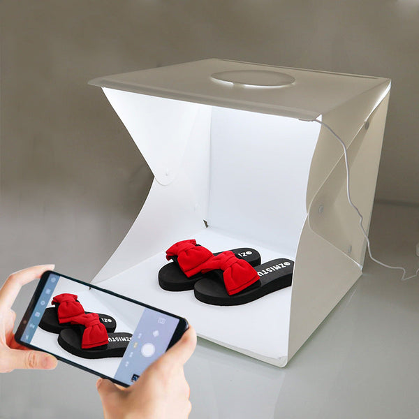 Portable 20cm LED Photo Studio Box – Mini Lightbox for Product Photography