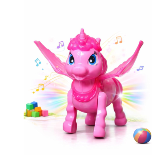 Walking Unicorn Toy with Lights & Sound – Battery-Operated Electric Unicorn for Kids