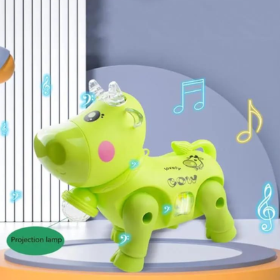 Crawling Cow Toy with Lights & Sound – Battery-Operated Baby Toy