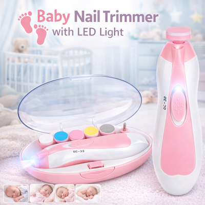 Baby Nail Trimmer with LED Light – Safe Electric Nail File for Newborns & Infants