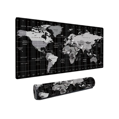 Dyazo Large World Map Desk Mat – Anti-Slip Extended Mouse Pad (800×300×3mm)