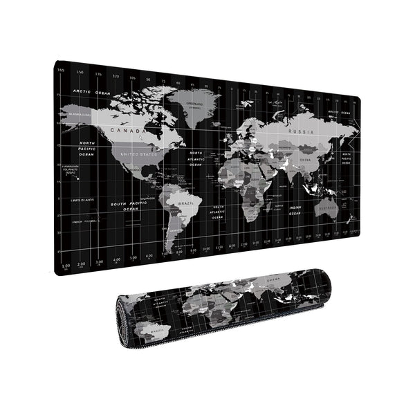 Dyazo Large World Map Desk Mat – Anti-Slip Extended Mouse Pad (800×300×3mm)