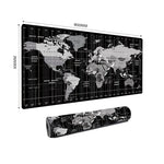Dyazo Large World Map Desk Mat – Anti-Slip Extended Mouse Pad (800×300×3mm)