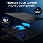 Frost Plus Laptop Cooling Pad – Dual Fan, LCD Display, Adjustable Stand (Up to 15.6