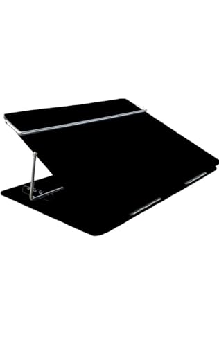 Acrylic Laptop & Book Stand – Height Adjustable, 16x12 inch, 7mm Black Smoke